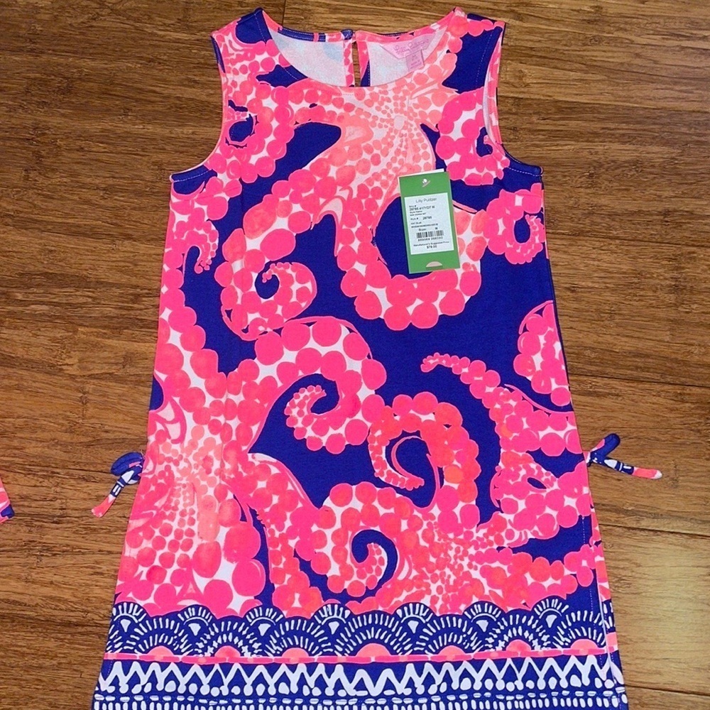 Lilly Pulitzer mini Donna legging set Ikat Blue Mocean Engineered Kids M&L NWT - Picture 13 of 15